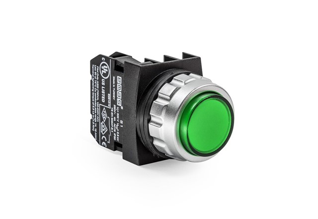 H Series Plastic 1NO Spring Extended Green 30 mm Control Unit